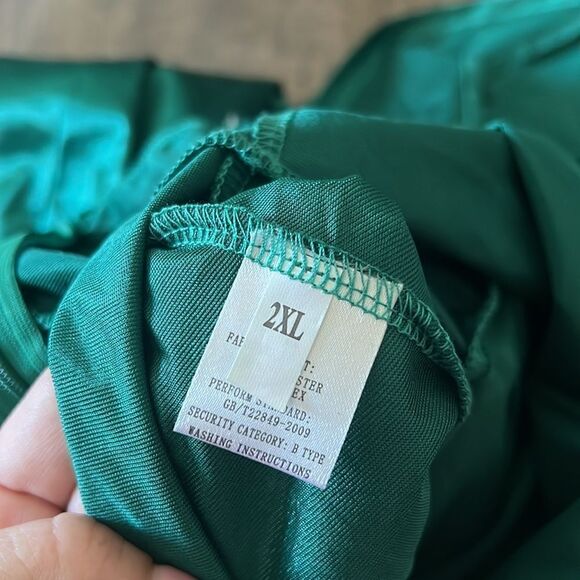 Solid Ruched Split Thigh Satin Sexy Cami Ruched Dress - Picture 10 of 11